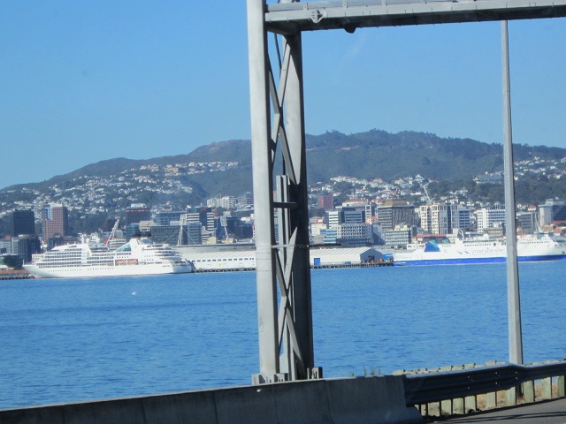 Uitzicht op de zeehaven van Wellington